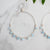 Cool blue faceted Aquamarine and Silver plated hoop earrings.