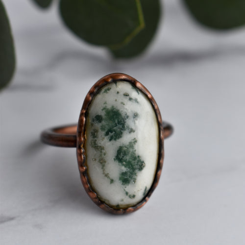 Tree Agate Copper Ring