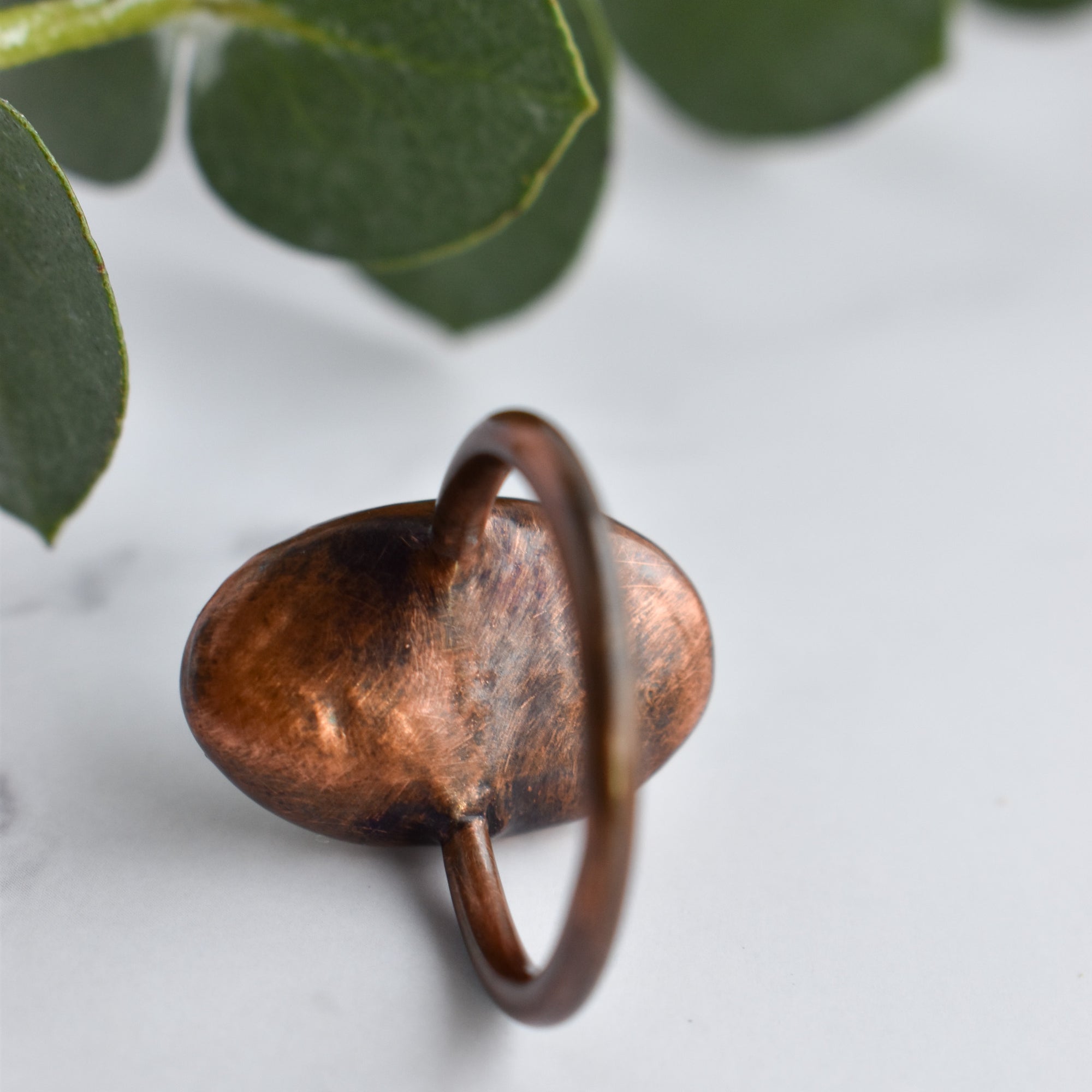 Tree Agate Copper Ring