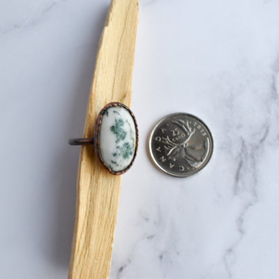 Tree Agate Copper Ring