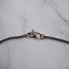 Rainbow Moonstone Crescent Moon Copper Necklace