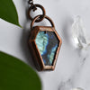 Labradorite Copper Coffin Necklace