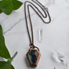 Labradorite Copper Coffin Necklace