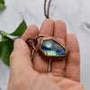 Labradorite Copper Coffin Necklace