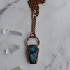 Labradorite Copper Coffin Necklace