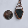 Moss Agate Copper Coffin Necklace